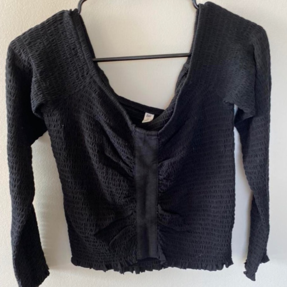 Black off the shoulder top
